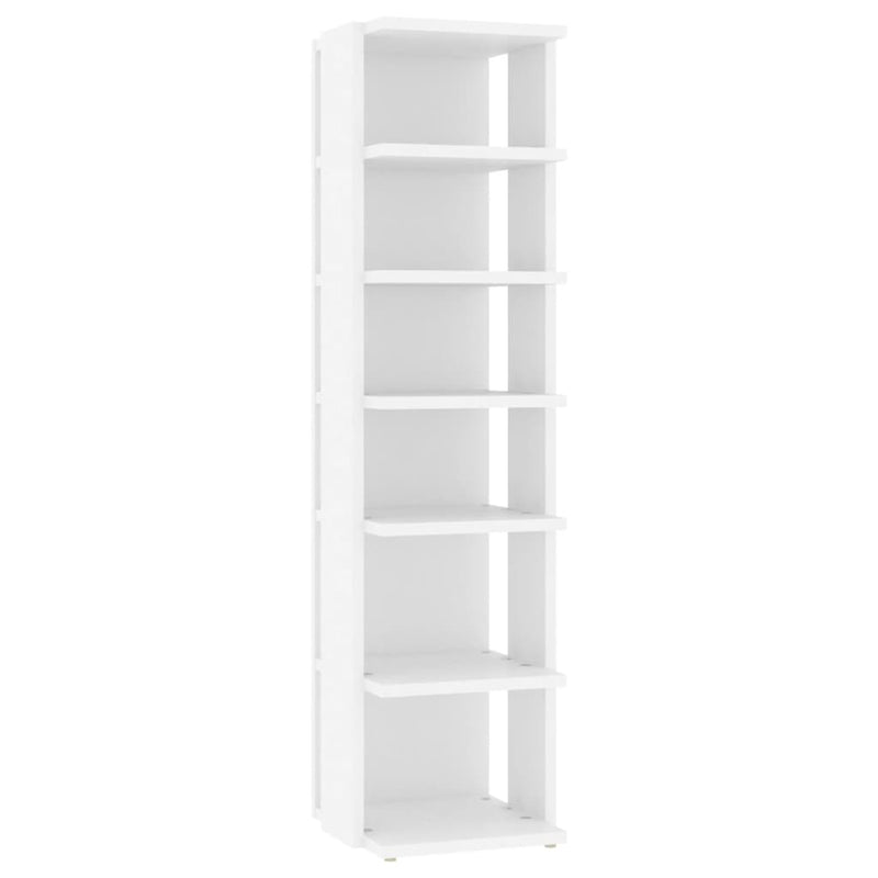 Shoe Cabinets 2 pcs White 27.5x27x102 cm Engineered Wood