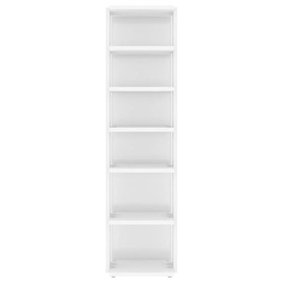 Shoe Cabinet High Gloss White 27.5x27x102 cm Engineered Wood