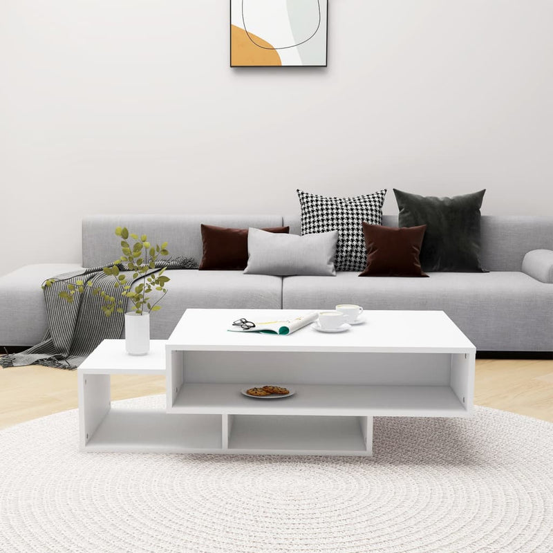 Coffee Table White 105x55x32 cm Engineered Wood