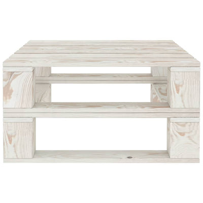 5 Piece Garden Pallet Lounge Set Solid Pinewood White