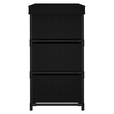 Storage Cabinet with 6 Drawers 55x29x55 cm Black Steel