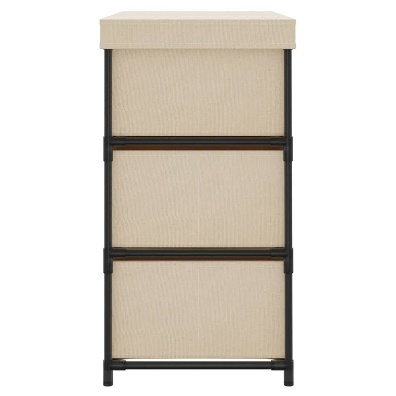 Storage Cabinet with 6 Drawers 55x29x55 cm Cream Steel