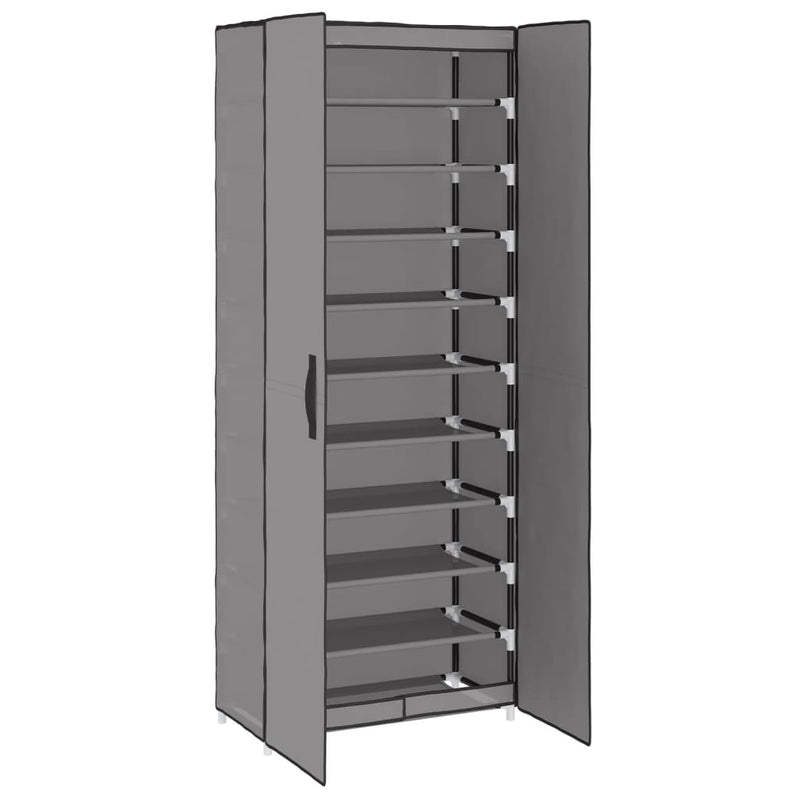 Shoe Cabinet Grey 60x30x166 cm Fabric