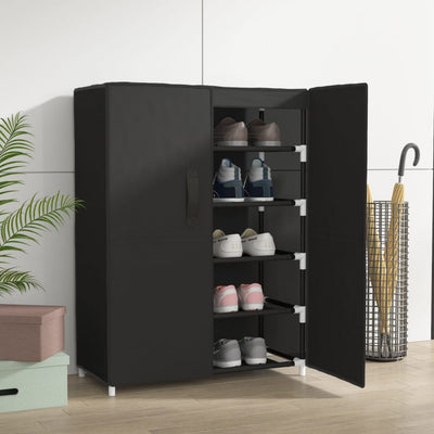 Shoe Cabinet Black 60x28x90 cm Fabric