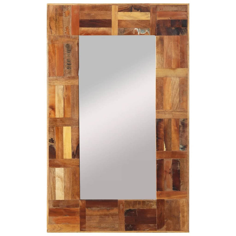 Wall Mirror Solid Wood Reclaimed 50x80 cm