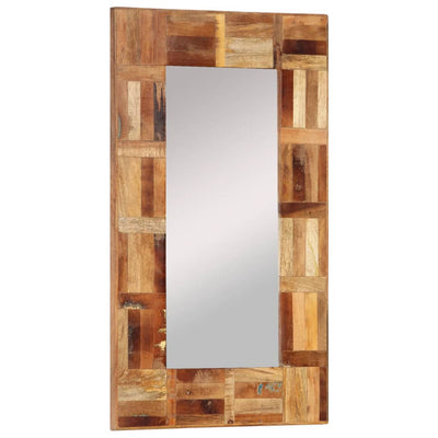 Wall Mirror Solid Wood Reclaimed 50x80 cm