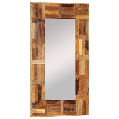 Wall Mirror Solid Wood Reclaimed 50x80 cm