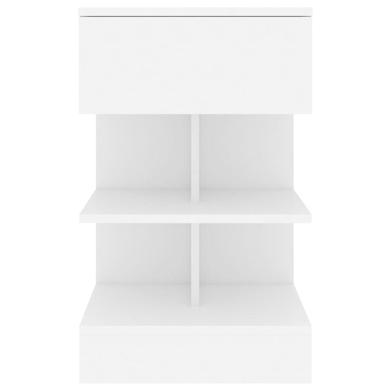 Bedside Cabinet White 40x35x65 cm Engineered Wood