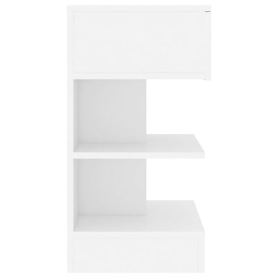 Bedside Cabinet White 40x35x65 cm Engineered Wood