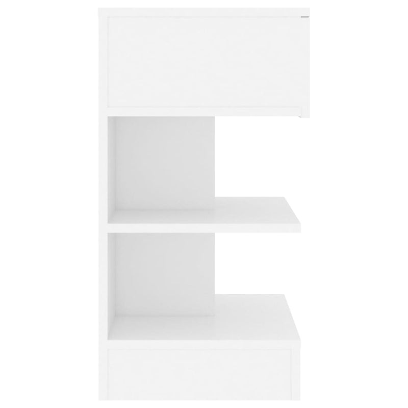 Bedside Cabinet White 40x35x65 cm Engineered Wood