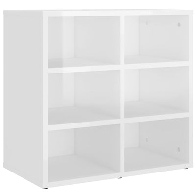 Shoe Cabinet High Gloss White 52.5x30x50 cm