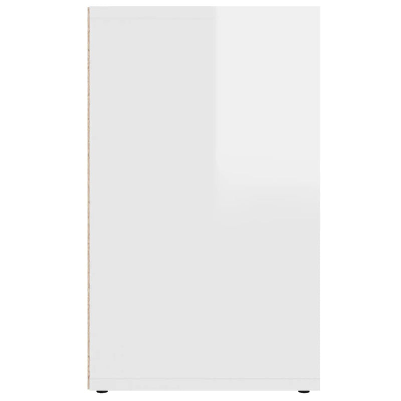 Shoe Cabinet High Gloss White 52.5x30x50 cm