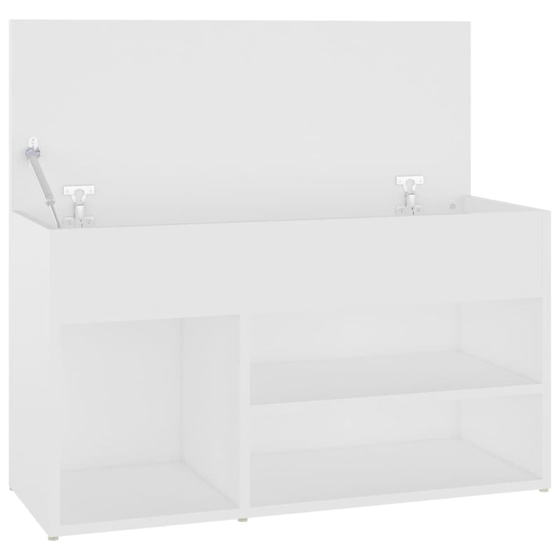 Shoe Bench White 80x30x45 cm Engineered Wood