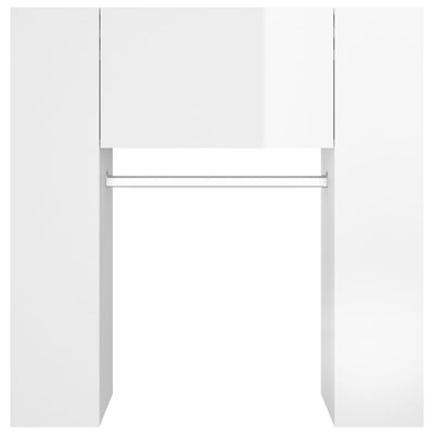 Hallway Cabinet High Gloss White 97.5x37x99 cm Engineered Wood