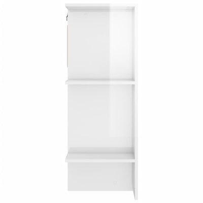 Hallway Cabinet High Gloss White 97.5x37x99 cm Engineered Wood