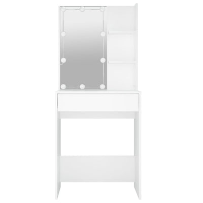 Dressing Table with LED White 60x40x140 cm