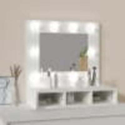 Mirror Cabinet with LED White 60x31.5x62 cm