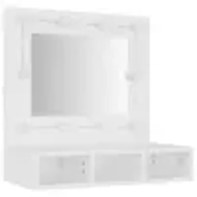 Mirror Cabinet with LED White 60x31.5x62 cm