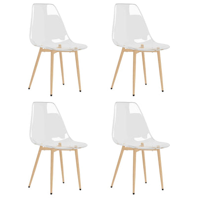 Dining Chairs 4 pcs Transparent PET