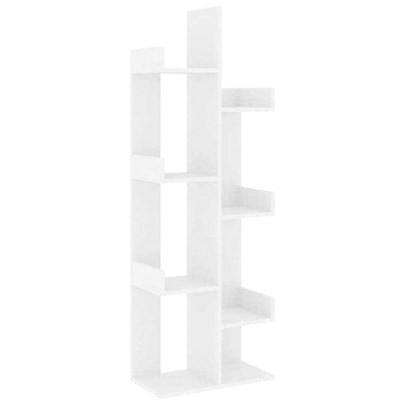 Book Cabinet White 48x25.5x140 cm Engineered Wood