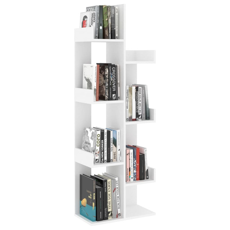 Book Cabinet White 48x25.5x140 cm Engineered Wood