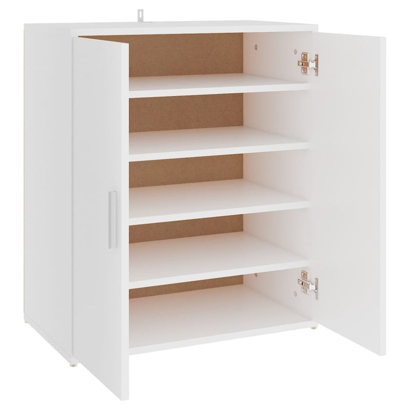 Shoe Cabinet White 60x35x70 cm Engineered Wood