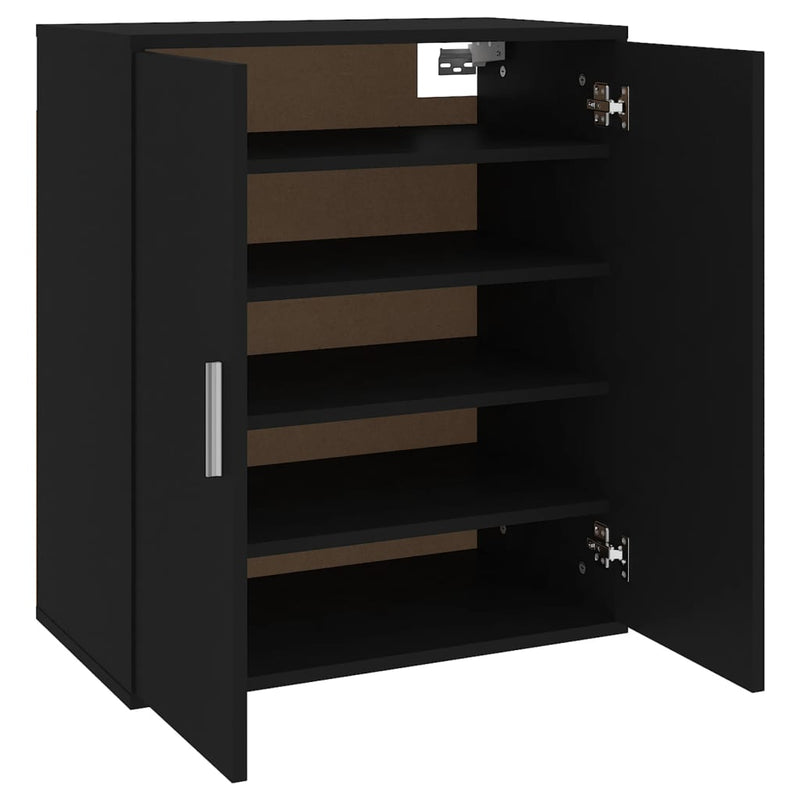 Shoe Cabinet Black 60x35x70 cm Engineered Wood