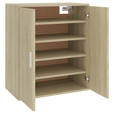 Shoe Cabinet Sonoma Oak 60x35x70 cm Engineered Wood