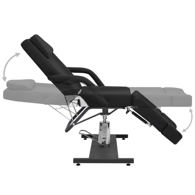 Beauty Treatment Chair Faux Leather Black 180x62x78 cm