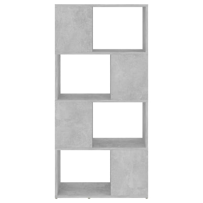 Book Cabinet Room Divider Concrete Grey 60x24x124.5 cm