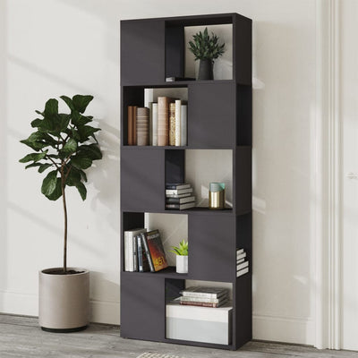 Book Cabinet Room Divider Grey 60x24x155 cm Engineered Wood