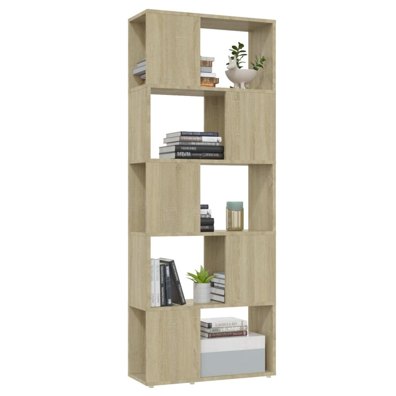 Book Cabinet Room Divider Sonoma Oak 60x24x155 cm