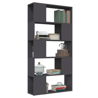 Book Cabinet Room Divider Grey 80x24x155 cm Engineered Wood