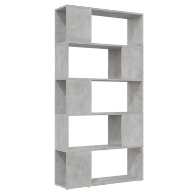 Book Cabinet Room Divider Concrete Grey 80x24x155 cm Engineered Wood