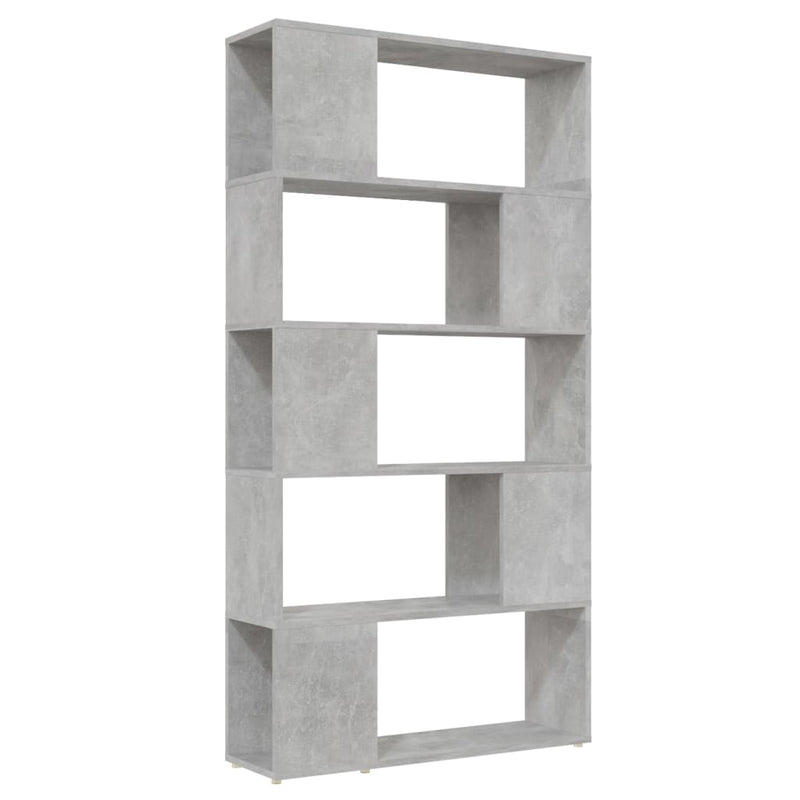 Book Cabinet Room Divider Concrete Grey 80x24x155 cm Engineered Wood