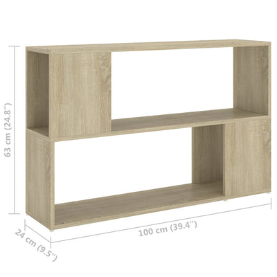 Book Cabinet Sonoma Oak 100x24x63 cm Engineered Wood