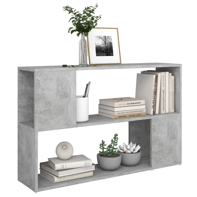 Book Cabinet Concrete Grey 100x24x63 cm Engineered Wood