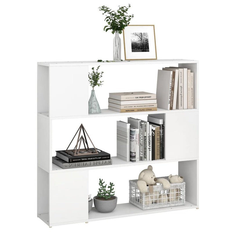 Book Cabinet Room Divider White 100x24x94 cm