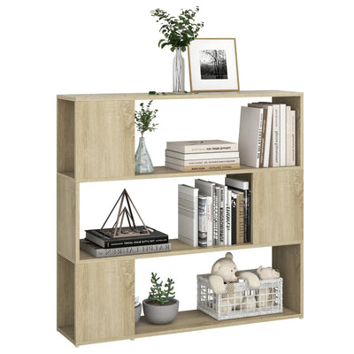 Book Cabinet Room Divider Sonoma Oak 100x24x94 cm