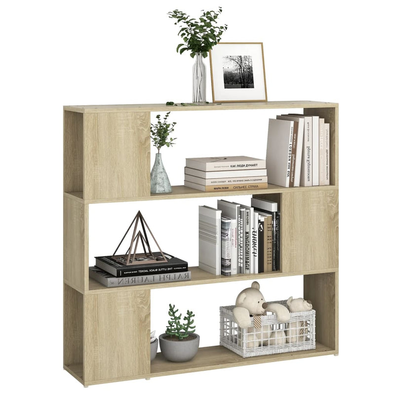 Book Cabinet Room Divider Sonoma Oak 100x24x94 cm