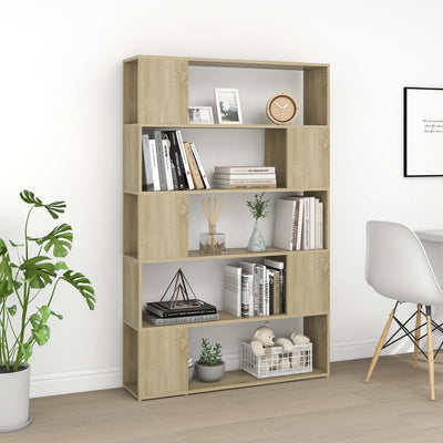 Book Cabinet Room Divider Sonoma Oak 100x24x155 cm Engineered Wood