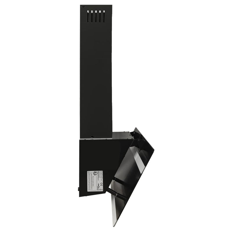 Wall Range Hood 90 cm Steel and Tempered Glass Black