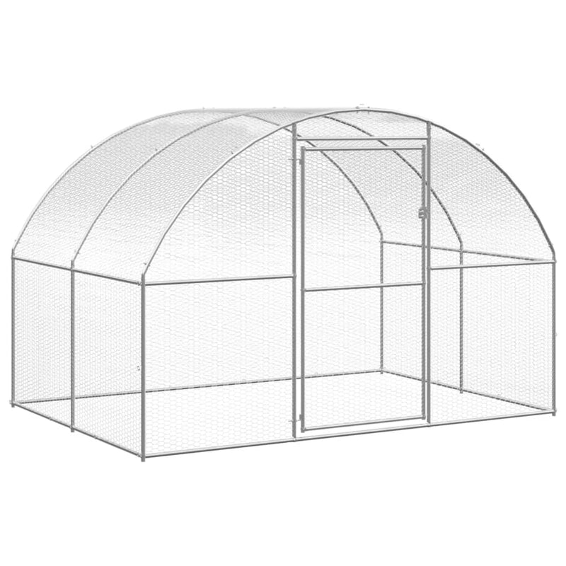 Outdoor Chicken Coop 3x2x2 m Galvanised Steel