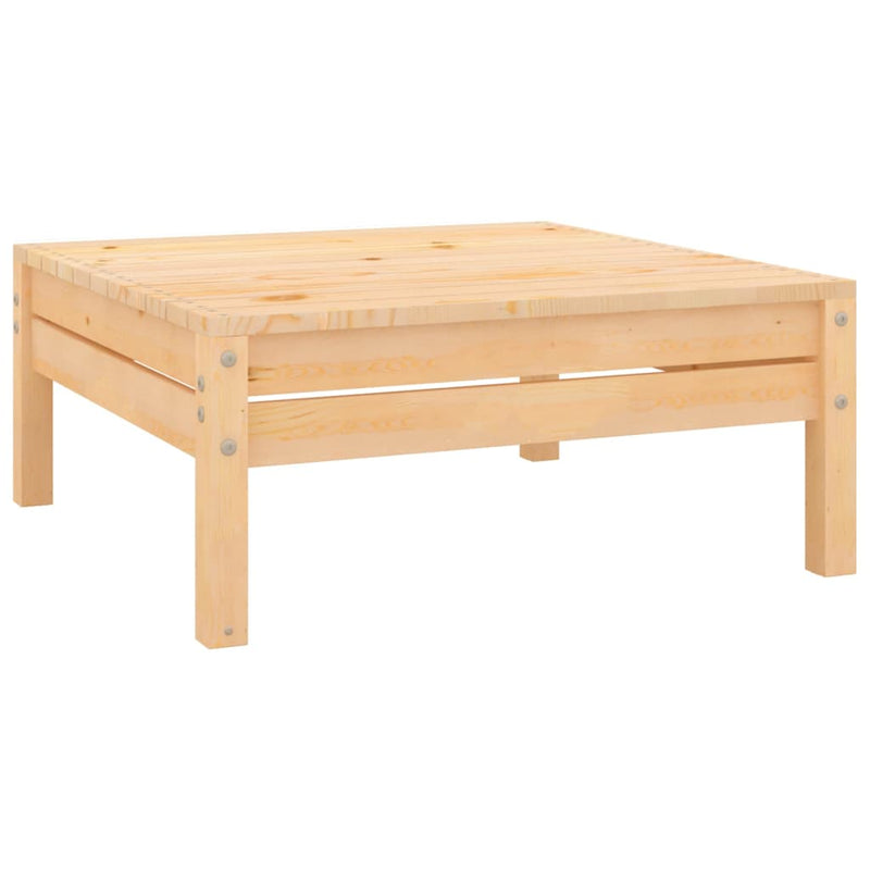 Garden Footstool Solid Pinewood