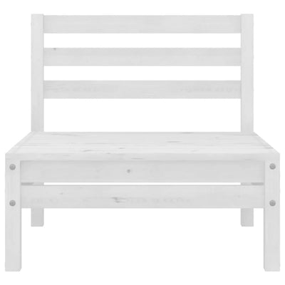 3 Piece Garden Lounge Set Solid Pinewood White