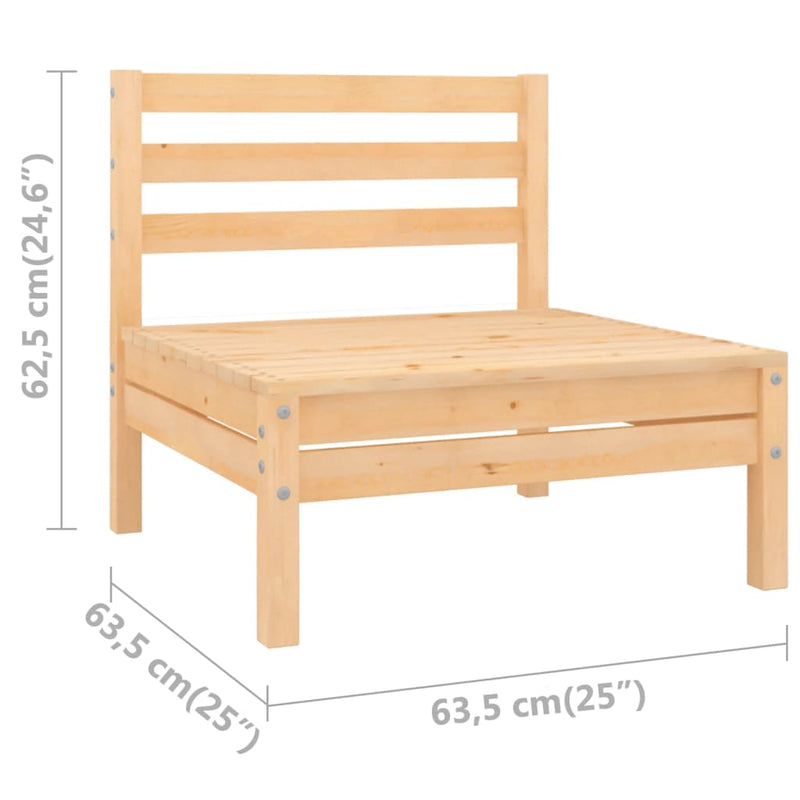 3 Piece Garden Lounge Set Solid Pinewood