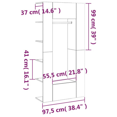 Hallway Cabinets 2 pcs Concrete Grey Engineered Wood