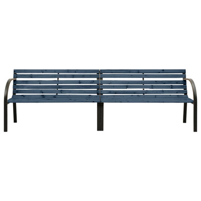 Twin Garden Bench 241 cm Solid Wood Chinese Fir Grey