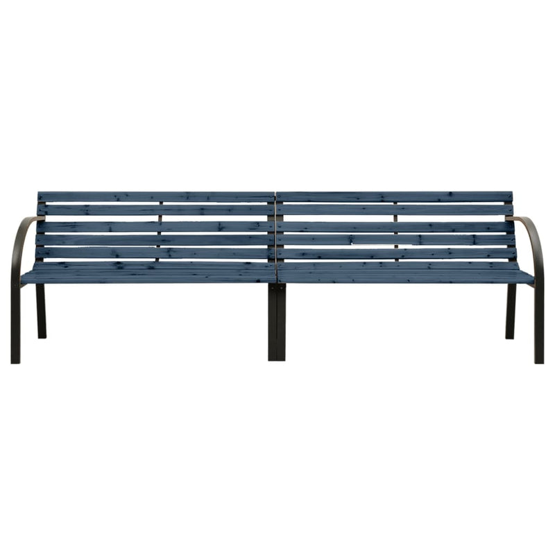 Twin Garden Bench 241 cm Solid Wood Chinese Fir Grey