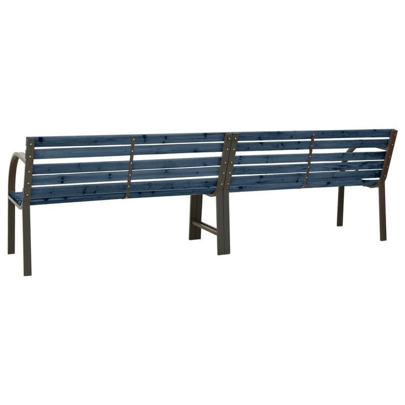 Twin Garden Bench 241 cm Solid Wood Chinese Fir Grey